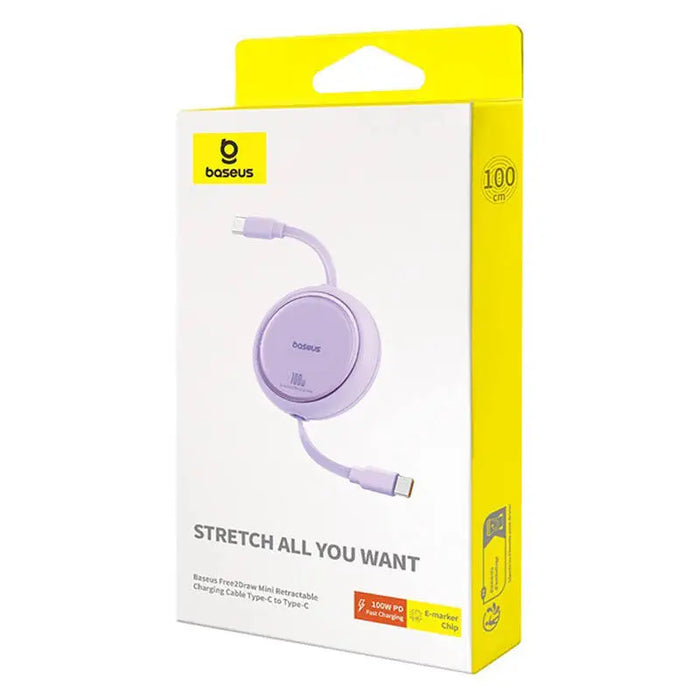 Cable USB-C to USB-C Baseus Free2Draw PD 100W 1m (purple) - USB-C to USB-C<<<USB cables<<<GSM