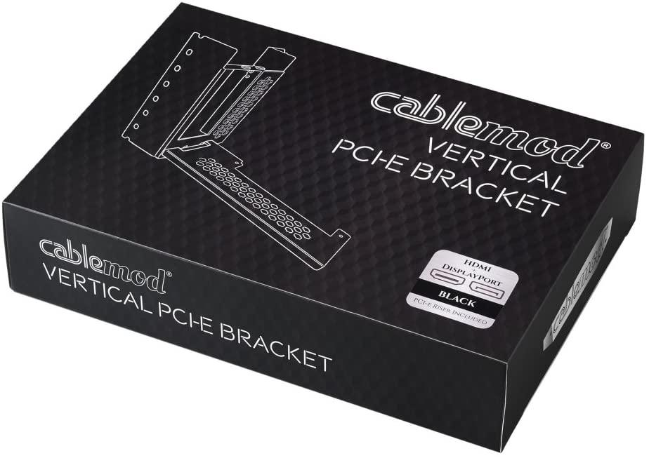 CableMod PCIe x16 Vertical Video Card Universal Bracket and Cable, 1x DisplayPort, 1x HDMI Cable