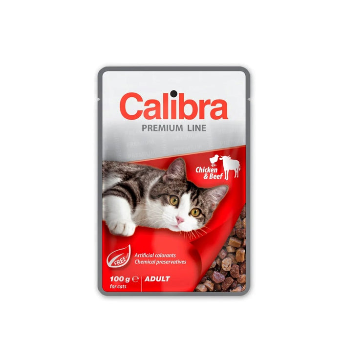 CALIBRA Cat Premium Adult Chicken & Beef - wet cat food - 100g