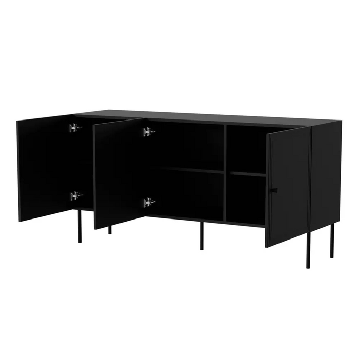 Cama 3D chest of drawers PALAZZO BIS 151x40x75 matte black - Chests of drawers made of furniture