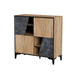 Cama 4D bookcase OVO 90x38xH90 oak/concrete - Wooden shelvesRGA-DRE<<<ShelvesRGA<<<ActionPL