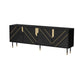 Cama 4D MOUNTAIN chest of drawers 204x40x72 black + gold - Chests of drawers made of furniture