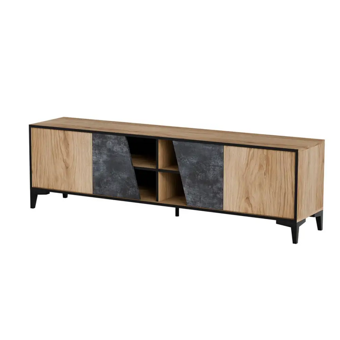 Cama 4D RTV cabinet OVO 180x38xH53 oak/concrete - TV cabinets made of furniture boardSTV-ZPM<<<TV cabinetsSTV<<<ActionPL