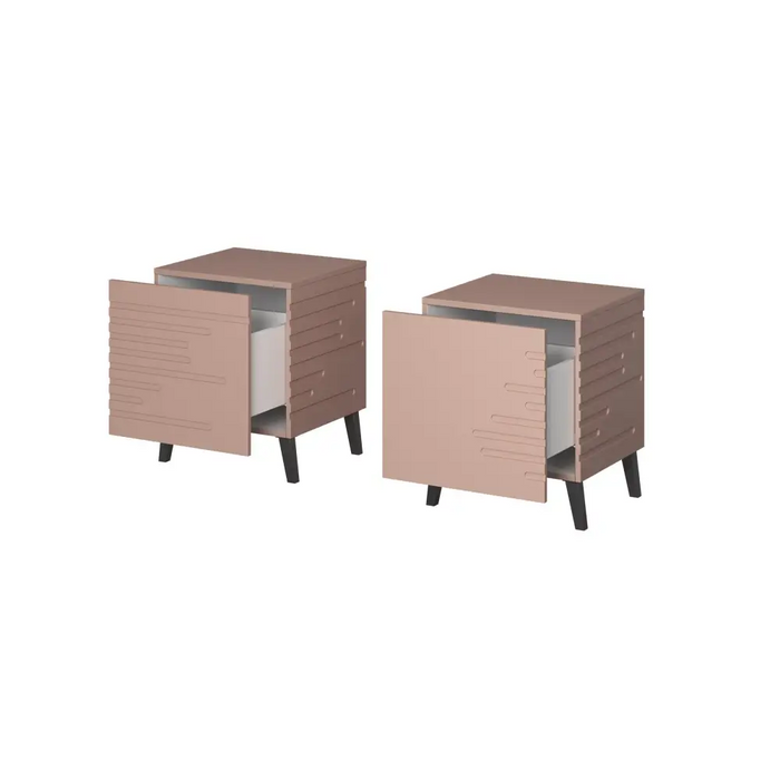 Cama bedside cabinet NOVA 44x40x52 pink matt - Bedside tables made of furniture boardSZN-PME<<<Bedside