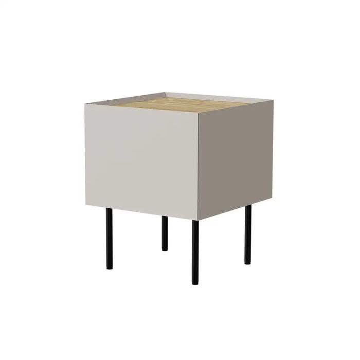 Cama Bedside table 2 pcs FELLINI 40x41x60 cashmere + oiled oak top - Bedside tables made of furniture