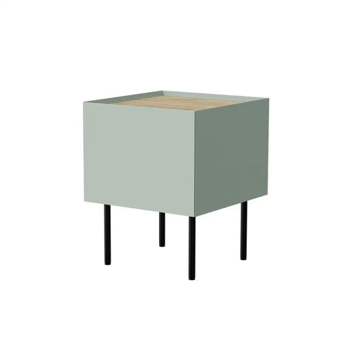 Cama Bedside table 2 pcs. FELLINI 40x41x60 olive + oiled oak top - Bedside tables made of furniture