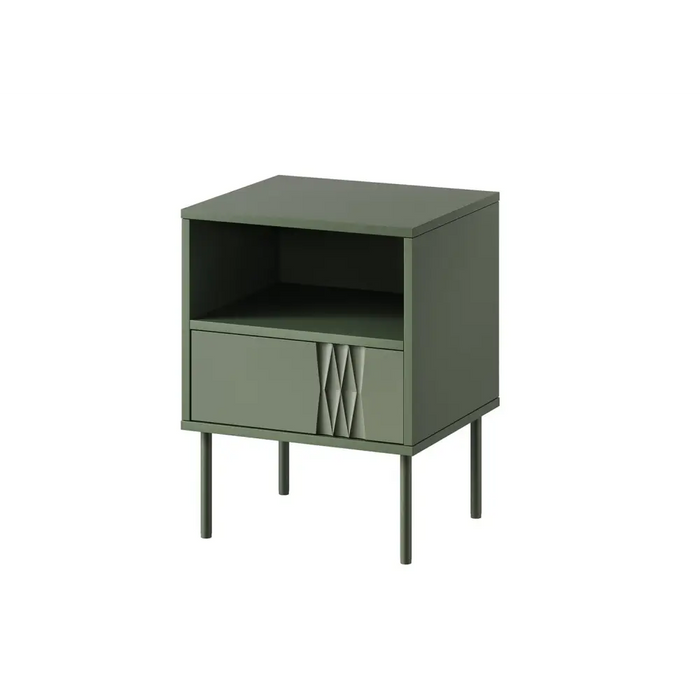 Cama Bedside table 2 pcs. TRESSE 44x40x53 matte green - Bedside tables made of furniture boardSZN-PME<<<Bedside