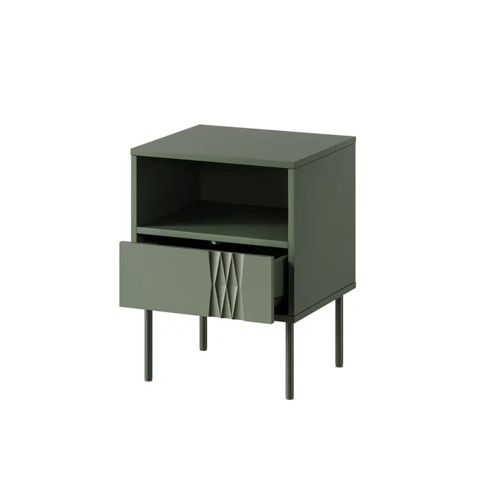Cama Bedside table 2 pcs. TRESSE 44x40x53 matte green - Bedside tables made of furniture boardSZN-PME<<<Bedside