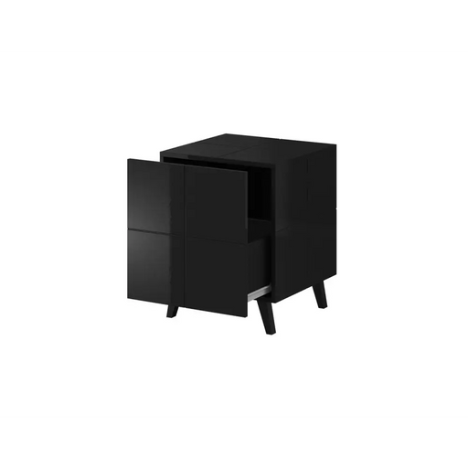 Cama bedside table REJA black gloss/black gloss - Bedside tables made of furniture boardSZN-PME<<<Bedside