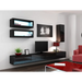 Cama Cabinet VIGO ’90’’ full 90/35/32 black/black gloss - Wooden shelvesRGA-DRE<<<ShelvesRGA<<<ActionPL