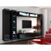 Cama Cabinet VIGO ’90’’ glass 90/35/32 black/black gloss - Buffets and display cabinets on a wooden