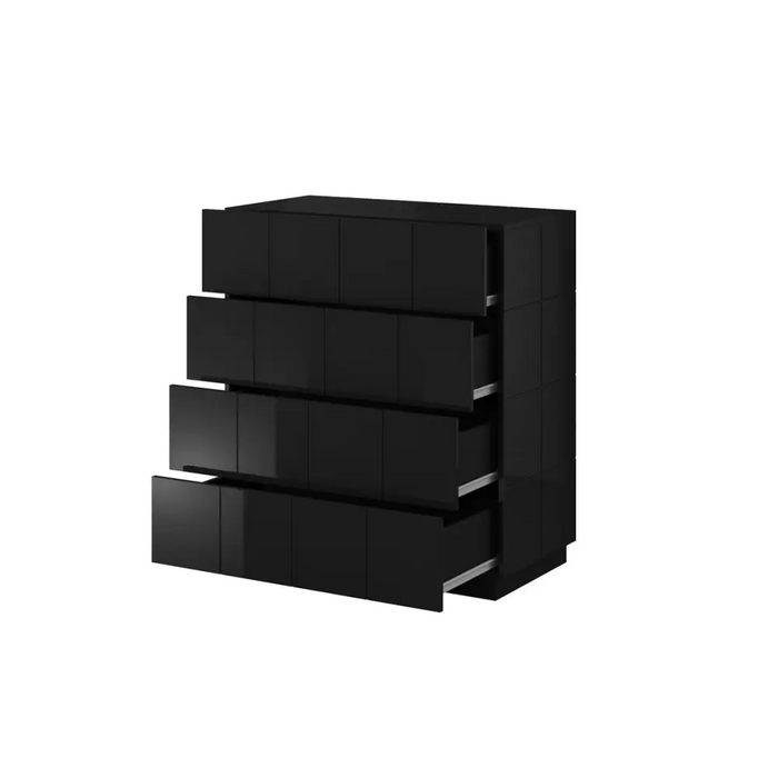 Cama chest of drawers 4D REJA black gloss/black gloss - Chests of drawers made of furniture