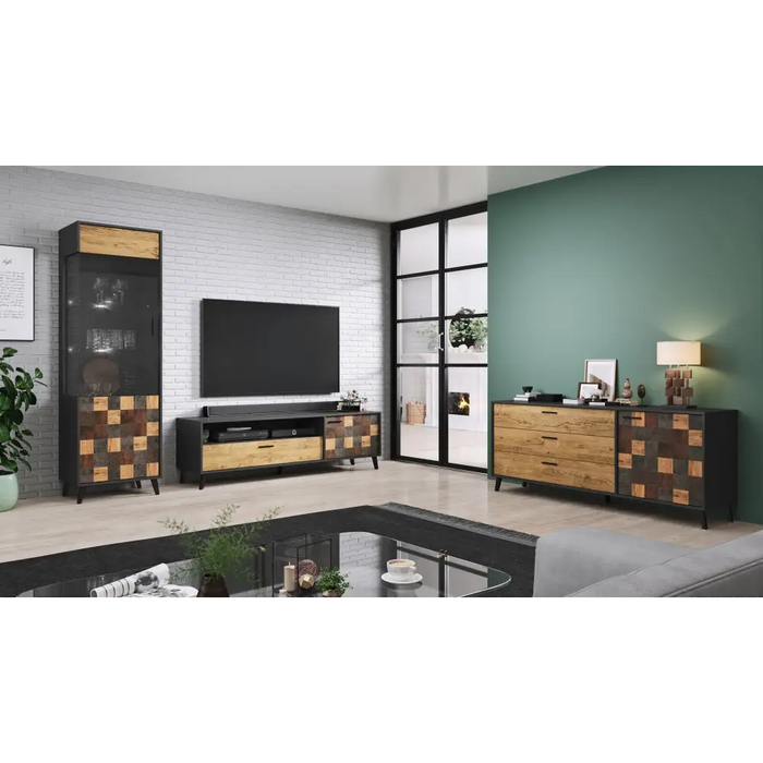 Cama display cabinet 1D SOUL 192/60/45 - Buffets and display cabinets on a wooden baseBIW-PDR<<<Buffets and shop