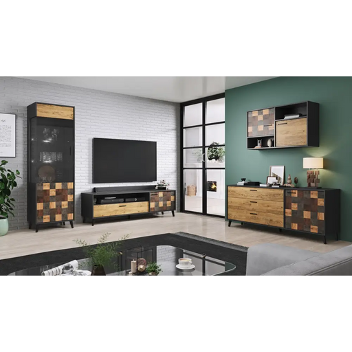 Cama display cabinet 1D SOUL 192/60/45 - Buffets and display cabinets on a wooden baseBIW-PDR<<<Buffets and shop