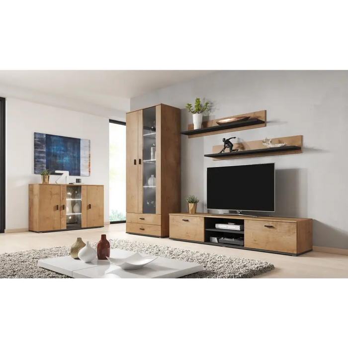 Cama display cabinet SOHO S6 2D2S lefkas oak/black - Buffets and display cabinets on a wooden baseBIW-PDR<<<Buffets