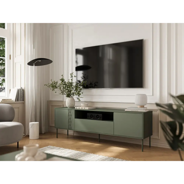 Cama EF TRESSE RTV Cabinet 180x40x54.5 matte green - TV cabinets made of furniture boardSTV-ZPM<<<TV