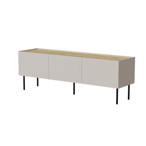 Cama FELLINI TV cabinet 150x40x52 cashmere + oiled oak top - TV cabinets made of furniture boardSTV-ZPM<<<TV