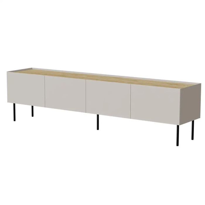 Cama FELLINI TV cabinet 200x40x52 cashmere + oiled oak top - TV cabinets made of furniture boardSTV-ZPM<<<TV