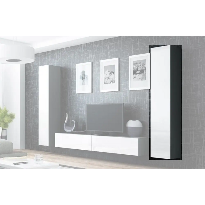 Cama Full cabinet VIGO ’180’ 180/40/30 grey/white gloss - Wooden shelvesRGA-DRE<<<ShelvesRGA<<<ActionPL