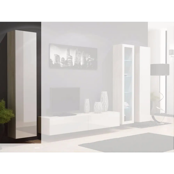 Cama Full cabinet VIGO ’180’ 180/40/30 sonoma/white gloss - Wooden shelvesRGA-DRE<<<ShelvesRGA<<<ActionPL