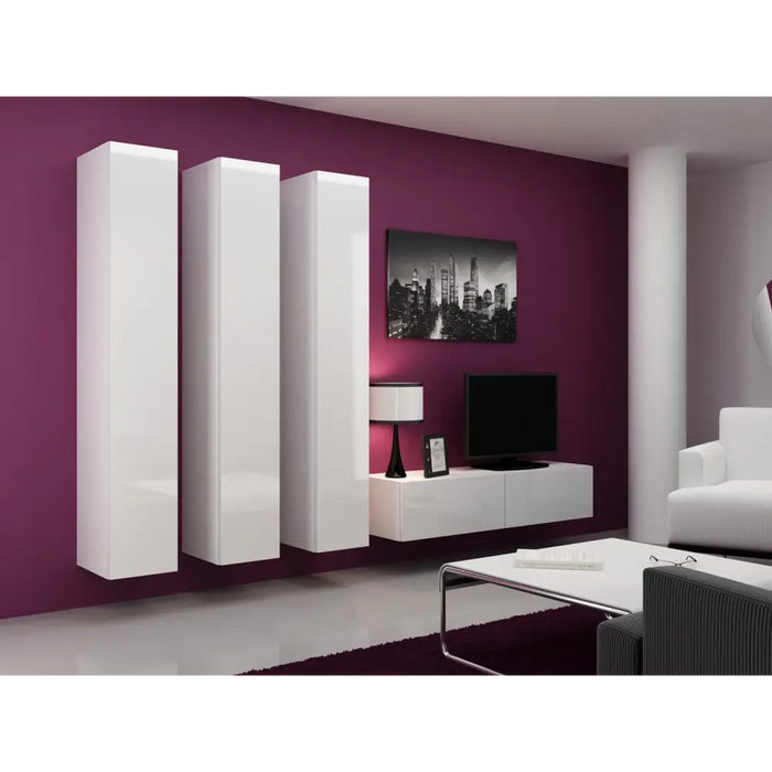 Cama Full cabinet VIGO ’180’ 180/40/30 white/white gloss - Wooden shelvesRGA-DRE<<<ShelvesRGA<<<ActionPL