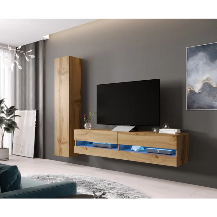 Cama Full cabinet VIGO ’180’ 180/40/30 wotan oak - Wooden shelvesRGA-DRE<<<ShelvesRGA<<<ActionPL