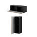 Cama full storage cabinet ROCO RO1 112/37/39 black/black/black - Wooden shelvesRGA-DRE<<<ShelvesRGA<<<ActionPL