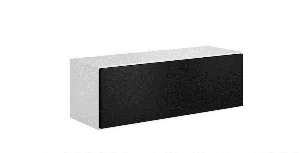 Cama full storage cabinet ROCO RO1 112/37/39 white/white/black - Wooden shelvesRGA-DRE<<<ShelvesRGA<<<ActionPL