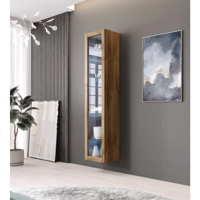 Cama Glass-case VIGO ’180’ 180/40/30 wotan oak - Buffets and display cabinets on a wooden baseBIW-PDR<<<Buffets