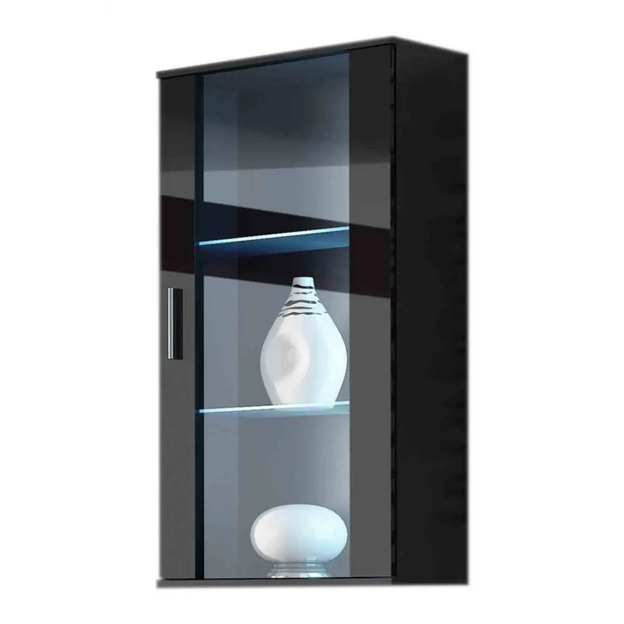 Cama hanging display cabinet SOHO black/black gloss - Buffets and display cabinets on a wooden baseBIW-PDR<<<Buffets