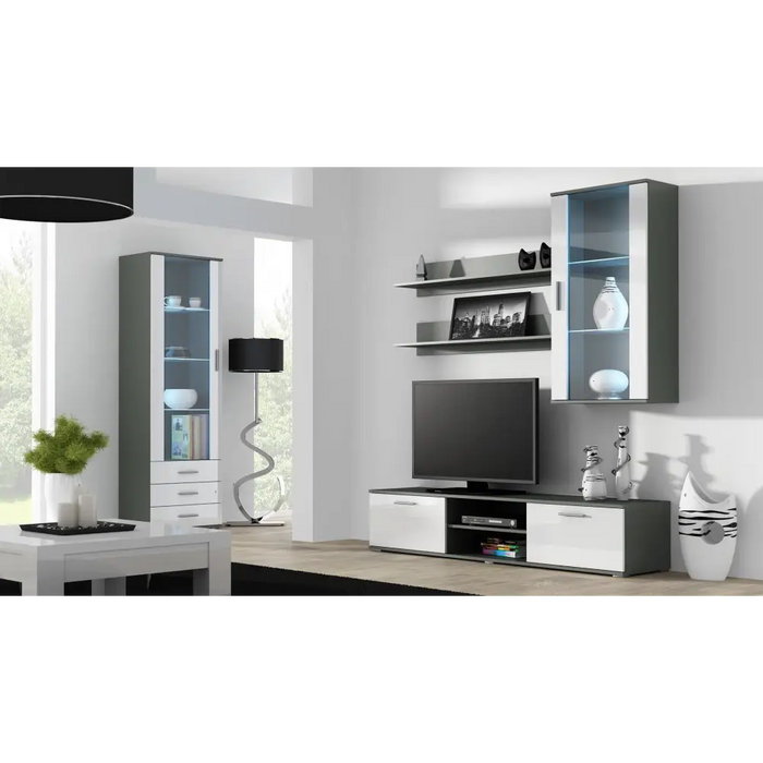 Cama hanging display cabinet SOHO grey/white gloss - Buffets and display cabinets on a wooden baseBIW-PDR<<<Buffets