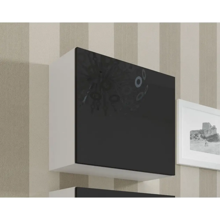 Cama Living room cabinet set VIGO 22 white/black gloss - Modern wall unitsMES-NOW<<<Wall UnitsMES<<<ActionPL
