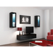 Cama Living room cabinet set VIGO 8 black/black gloss - Modern wall unitsMES-NOW<<<Wall UnitsMES<<<ActionPL