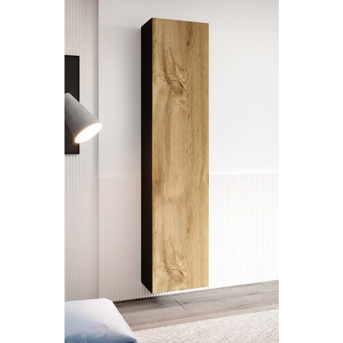 Cama living room cabinet set VIGO 9 black/wotan oak - Modern wall unitsMES-NOW<<<Wall UnitsMES<<<ActionPL