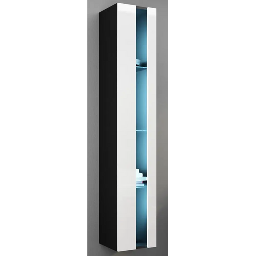 Cama Living room cabinet set VIGO NEW 12 black/white gloss - Modern wall unitsMES-NOW<<<Wall UnitsMES<<<ActionPL