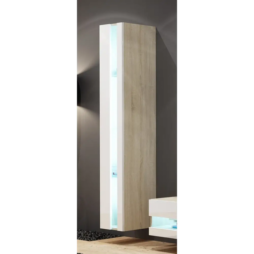 Cama Living room cabinet set VIGO NEW 12 sonoma/white gloss - Modern wall unitsMES-NOW<<<Wall UnitsMES<<<ActionPL