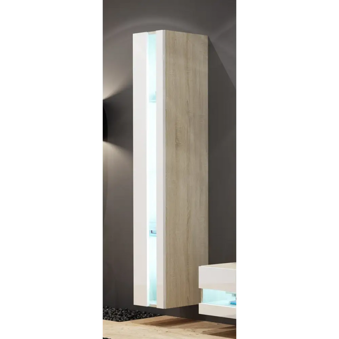 Cama Living room cabinet set VIGO NEW 12 sonoma/white gloss - Modern wall unitsMES-NOW<<<Wall UnitsMES<<<ActionPL