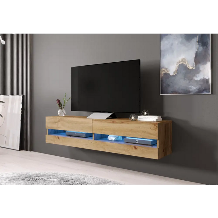 Cama Living room cabinet set VIGO NEW 9 wotan/wotan gloss - Modern wall unitsMES-NOW<<<Wall UnitsMES<<<ActionPL