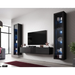 Cama Living room cabinet set VIGO SLANT 6 black/black gloss - Modern wall unitsMES-NOW<<<Wall UnitsMES<<<ActionPL