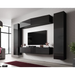 Cama Living room cabinet set VIGO SLANT 7 black/black gloss - Modern wall unitsMES-NOW<<<Wall UnitsMES<<<ActionPL
