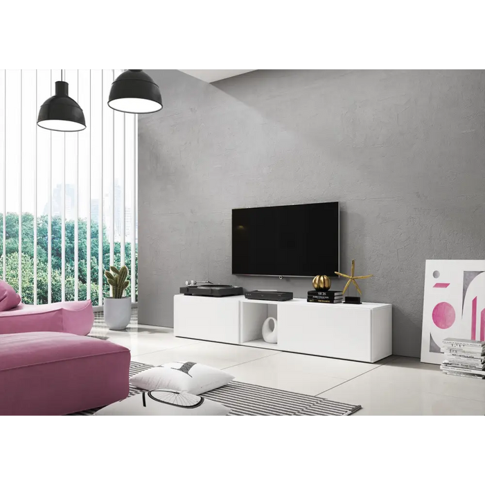 Cama living room furniture set ROCO 10 (2xRO3 + RO6) white/white/white - Modern wall unitsMES-NOW<<<Wall