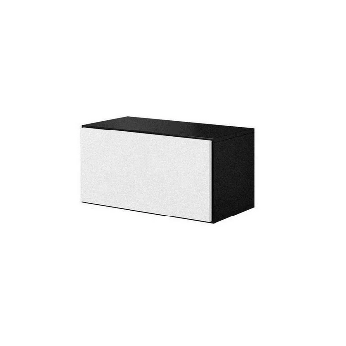 Cama living room furniture set ROCO 11 (RO1 + RO3 + RO4) black/black/white - Modern wall unitsMES-NOW<<<Wall