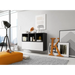 Cama living room furniture set ROCO 12 (RO1 + 3xRO6) black/black/white - Modern wall unitsMES-NOW<<<Wall