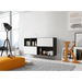 Cama living room furniture set ROCO 15 (RO4 + 2xRO3 + 2xRO6) black/black/white - Modern wall unitsMES-NOW<<<Wall