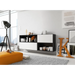 Cama living room furniture set ROCO 16 (RO1 + RO2 + RO3 + RO4) black/black/white - Modern wall unitsMES-NOW<<<Wall