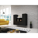 Cama living room furniture set ROCO 18 (4xRO3 + 2xRO6) black/black/black - Modern wall unitsMES-NOW<<<Wall