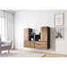 Cama living room furniture set ROCO 18 (4xRO3 + 2xRO6) antracite/wotan oak - Modern wall unitsMES-NOW<<<Wall
