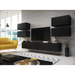 Cama living room furniture set ROCO 2 (2xRO1 + 4xRO3) black/black/black - Modern wall unitsMES-NOW<<<Wall
