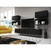 Cama living room furniture set ROCO 3 (2xRO3 + 2xRO4 + 2xRO1) black/black/black - Modern wall unitsMES-NOW<<<Wall