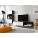 Cama living room furniture set ROCO 4 (RO1 + 2xRO3 + 2xRO4) black/black/white - Modern wall unitsMES-NOW<<<Wall